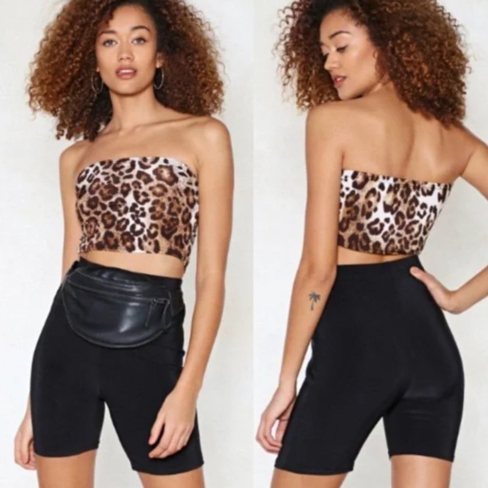 Nasty Gal Pedal to the Metal Biker Bike Short Black Womens US 8 new NWT